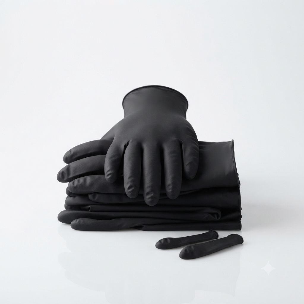 Vinyl Black Gloves